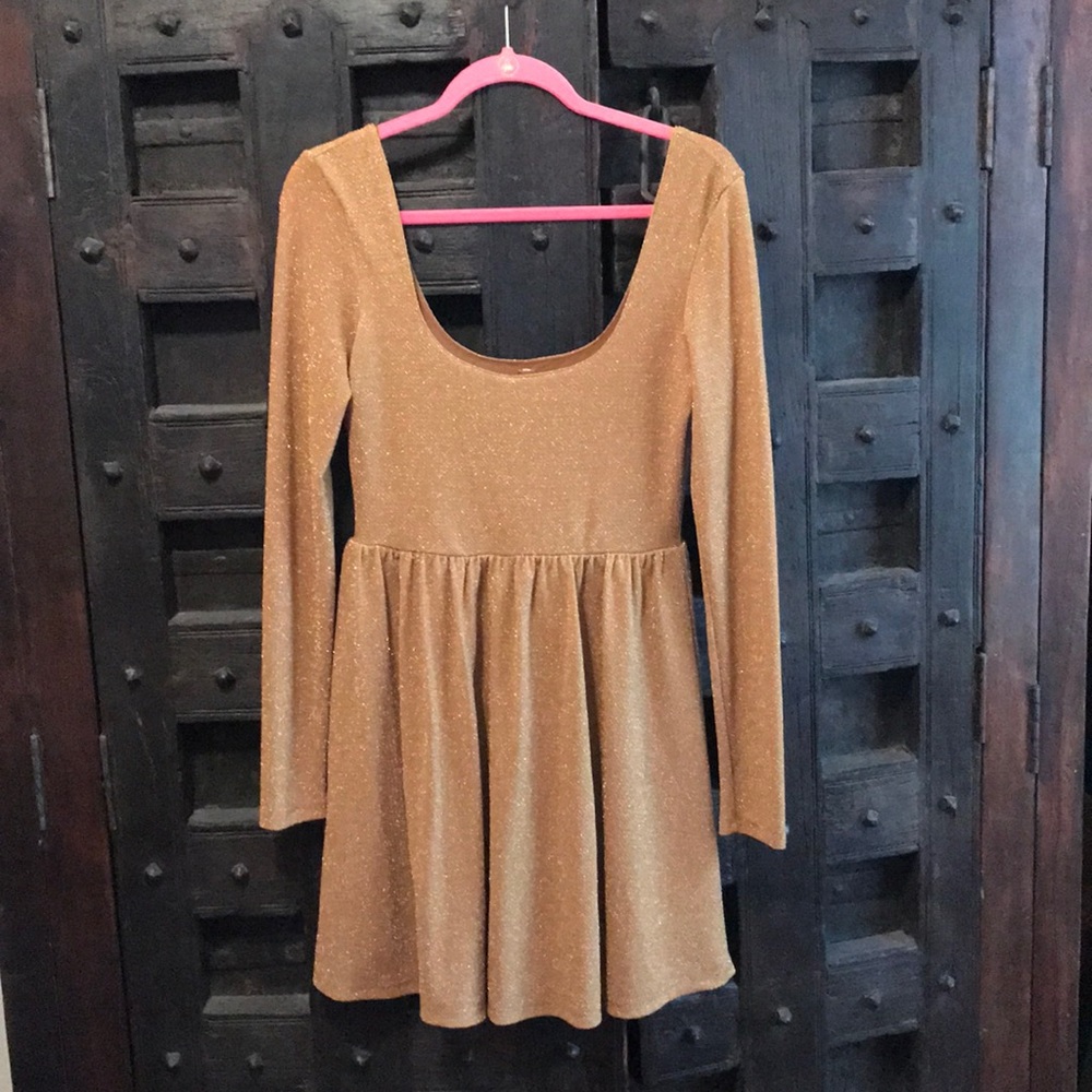 Gold Shimmer Free People Dress